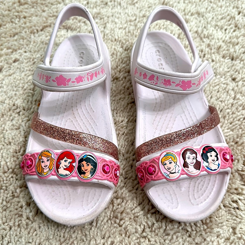 Girls Disney Princess Croc Sandals Sz 12